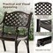3 Piece Brown Rattan Patio Bistro Set with Tempered Glass Table and Aluminum Chairs